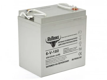 Тяговый гелевый аккумулятор RuTrike 3-EVF-180 (6V180A/H C3)
