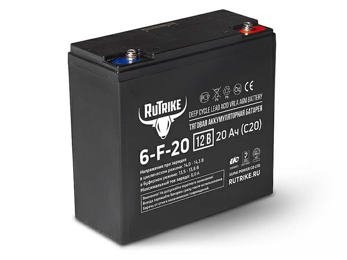 Тяговый аккумулятор RuTrike 6-F-20 (12V20A/H C20)
