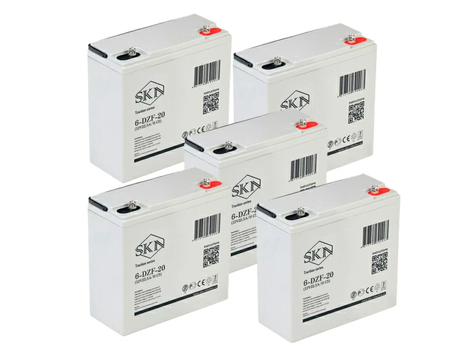 Комплект тяговых гелевых аккумуляторов SKN 6-DZF-20 (60V22.5A/H C5)